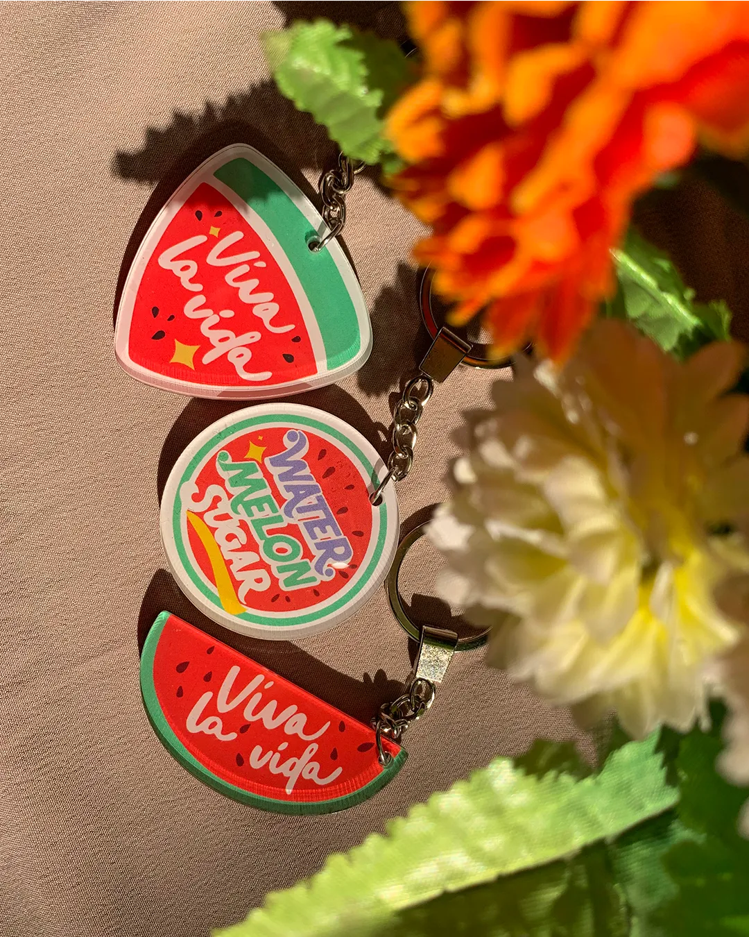 twinkling watermelon keychains