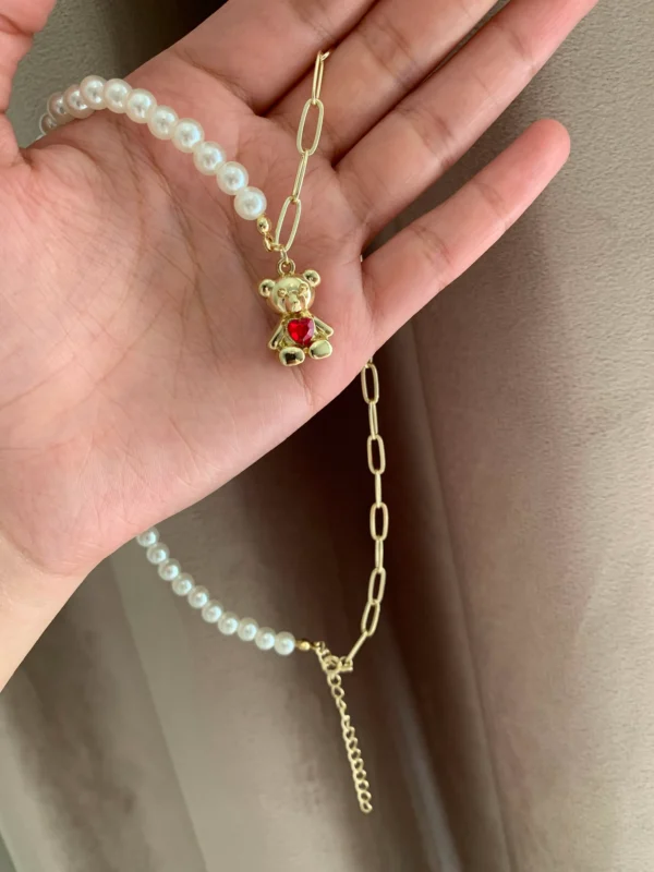 My Demon's Sweetheart Bear Necklace