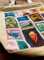 Van Gogh Masterpiece Stamp Collage Tote Bag