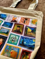 Van Gogh Masterpiece Stamp Collage Tote Bag