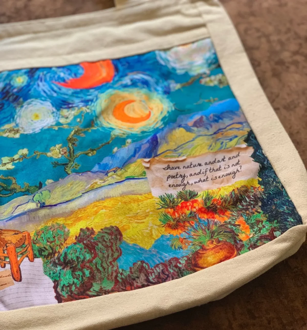The Van Gogh Universe Canvas Tote