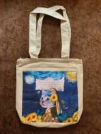 The Masterpiece Van Gogh & Vermeer Cat Art Tote Bag
