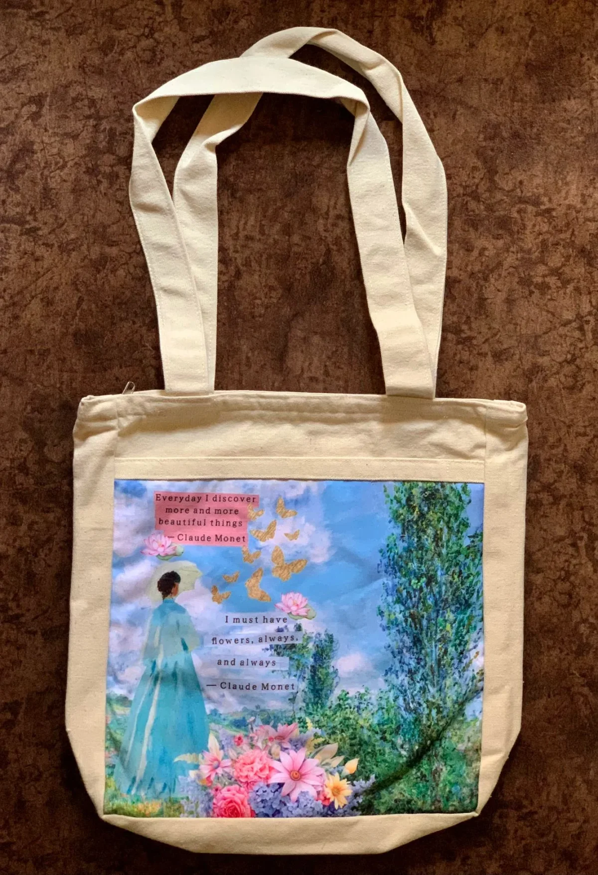 Claude Monet's Garden Ladt Tote Bag Claude Monet's Garden Ladt Tote Bag