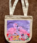 Romantic Flamingo Love Tote Bag