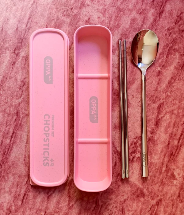 Korean Chopsticks | Premium Pink Set - Sujeo 수저