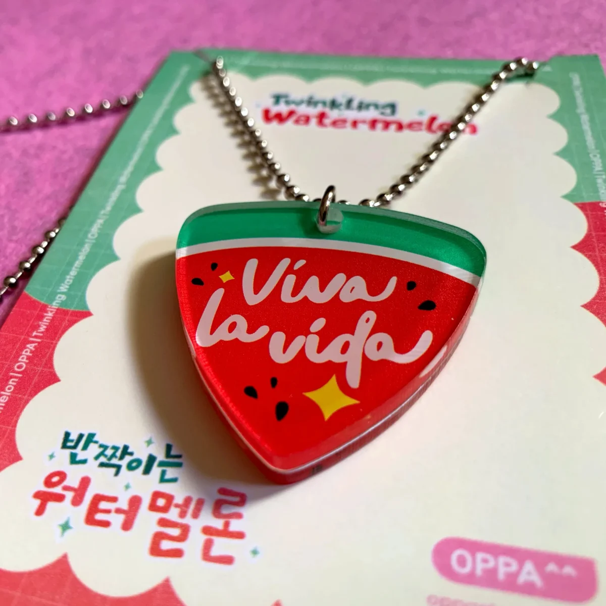 Twinkling Watermelon Necklace Twinkling Watermelon Necklace