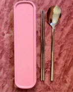 Korean Chopsticks Set - Pink