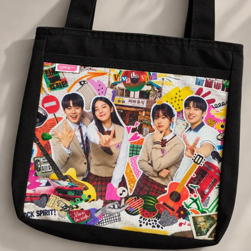 Twinkling Watermelon Black Tote V.2