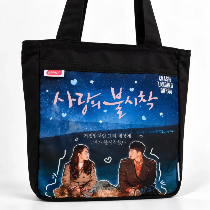 Crash landing on you Black Tote
